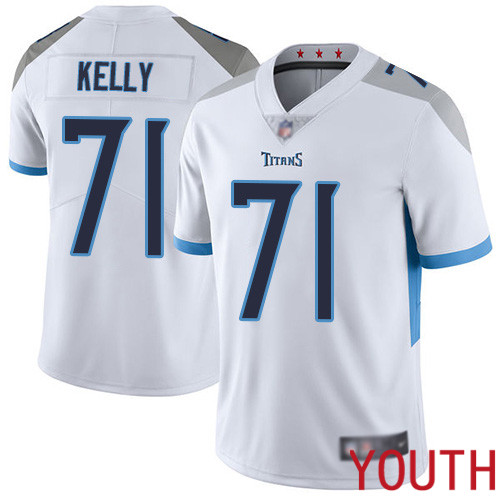 Tennessee Titans Limited White Youth Dennis Kelly Road Jersey NFL Football 71 Vapor Untouchable